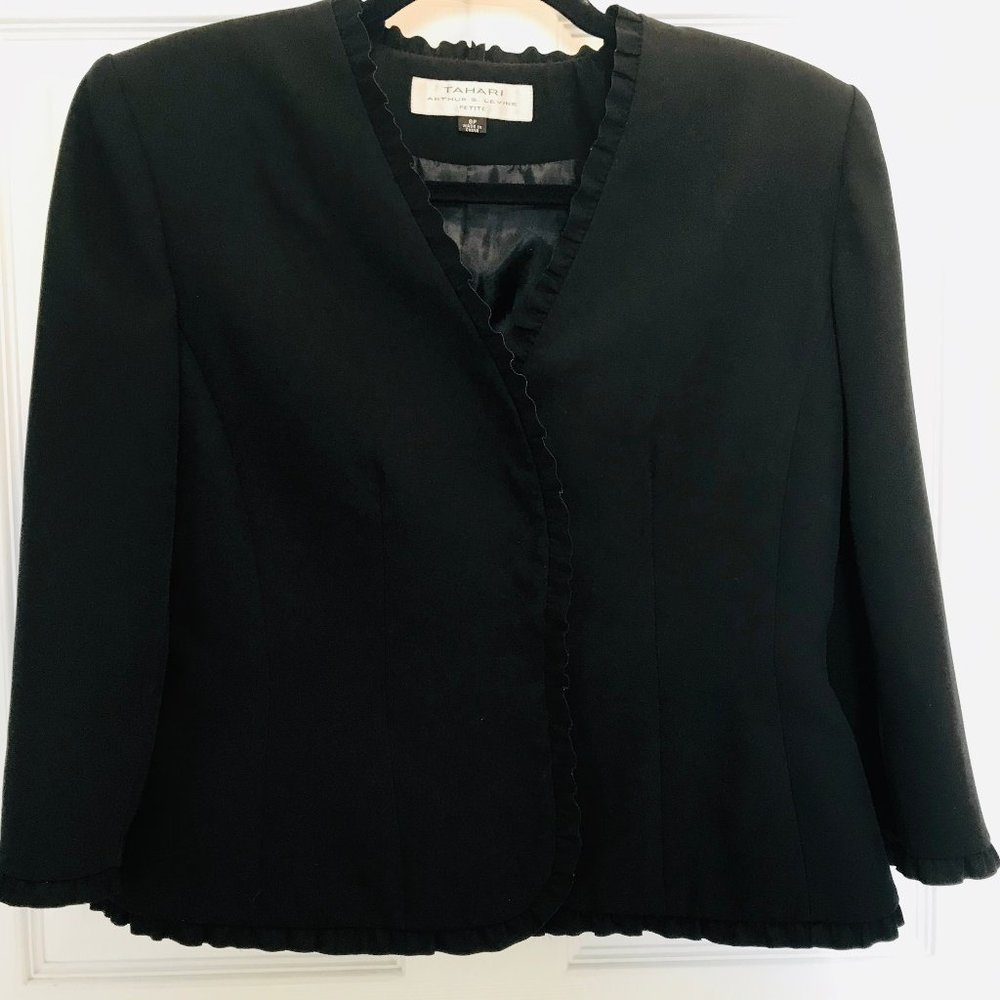 TAHARI Arthur S Levine Ruffle Edge Detail